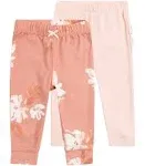 Carter's Baby Girls 2-Pack Pull-On Pants Pre Pink