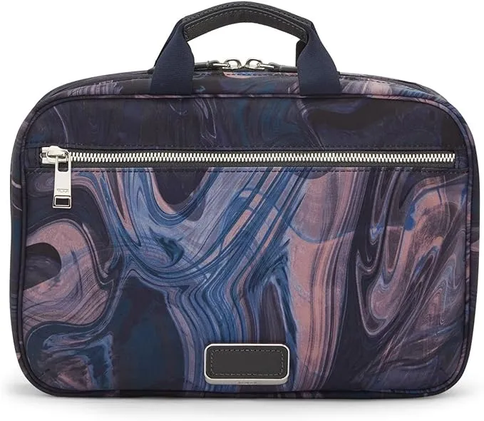 Tumi Voyageur Madeline Cosmetic Bag - Navy Liquid Print