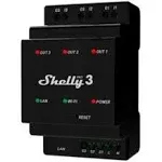 Shelly Pro 3 | Wi-Fi, LAN & Bluetooth 3 Channel Smart Relay | Home & Facility Automation | Compatible with Alexa & Google Home | iOS Android App | Lights Automation | Controller for Motorized Valve