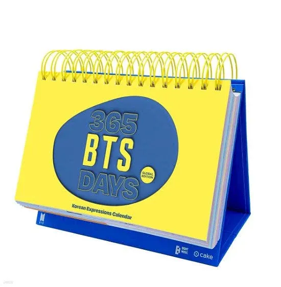 365 BTS DAYS Global Edition - Official BTS Merchandise, Daily Flip Calendar with Useful Korean Expressions Used by BTS, Perpetual Desk Calendar, BTS Year Poster Included, Kpop Merch, BTS Gift Idea