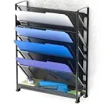 Simple Houseware 6 Tier Wall Mount Document Letter Tray Organizer