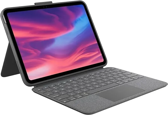 Logitech Combo Touch Detachable Keyboard Case for iPad (10th gen) - Oxford Grey (Renewed)