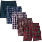 Hanes Men's 5-Pack Tartan Boxers