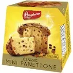 Bauducco Mini Panettone Classic, Moist & Fresh, Traditional Italian Recipe, Holiday Cake, 16.8oz (Pack 6)