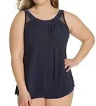 Miraclesuit Women's Plus Ursula Tankini Top - Midnight - Size 18W