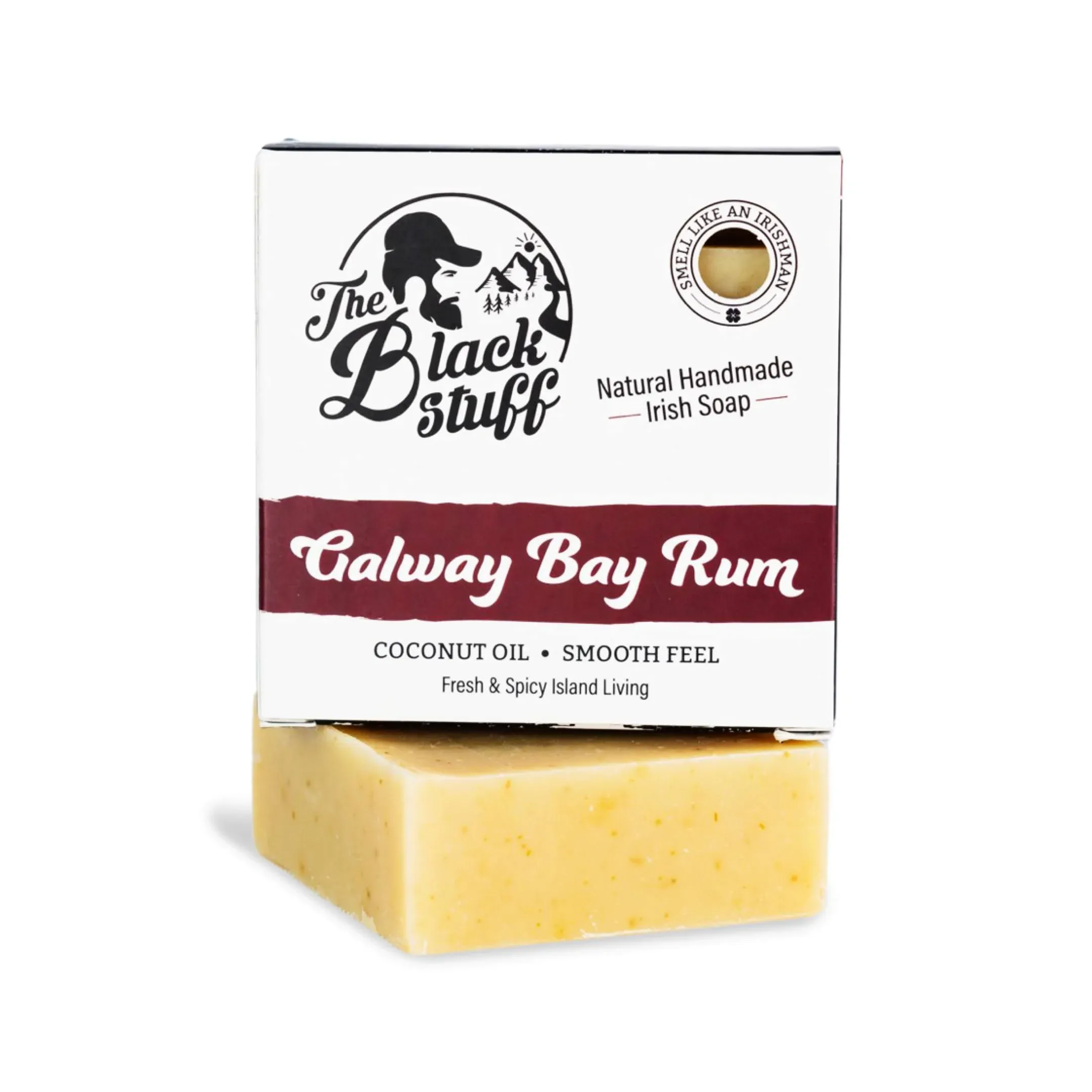 All Natural Bar Soap for Men Handmade Cold Process Soaps with Organic Ingredients and Essential Oils - Mens Soap for Daily Use, Galway Bay Rum Body Soap