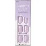 Kiss imPRESS Color Press on Manicure PiEaure PurpleEa Short, 30 Ea