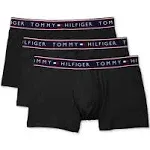 Men's Tommy Hilfiger Stretch 3-Pack Trunk Briefs, Size: XXL, Black