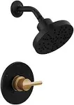 Delta Nicoli Monitor 14 Series H2Okinetic Shower 142749 Matte Black / Champagne Bronze