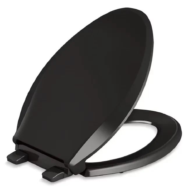 Kohler K-4636-RL Cachet ReadyLatch Quiet-Close Elongated Toilet Seat - Black Black