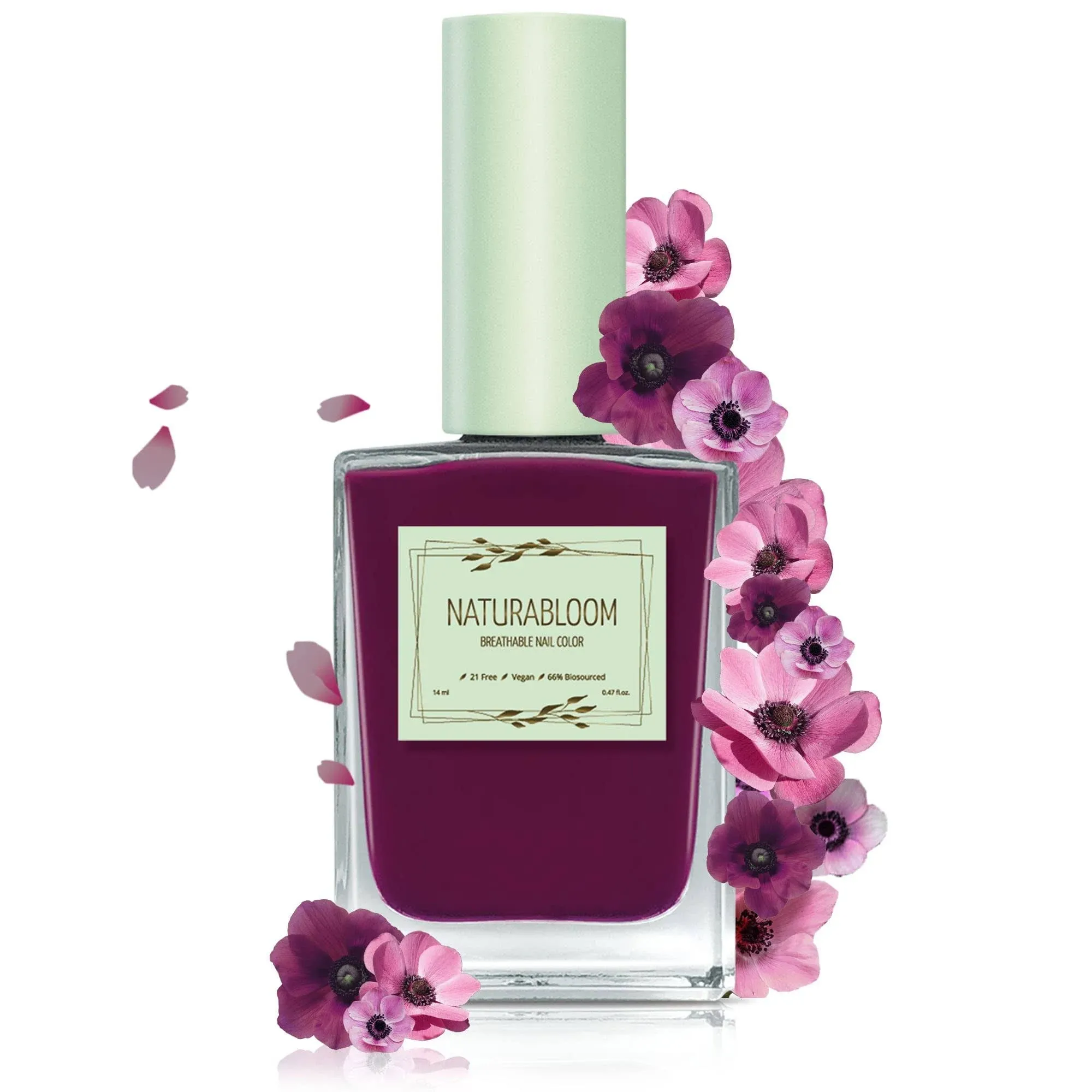 Naturabloom Breathable Nail Polish 14 ml Multi-Color in Dark Fuchsia