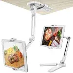 AboveTEK Kitchen Tablet Stand – Highflex 360 Counter and Wall Wobble White