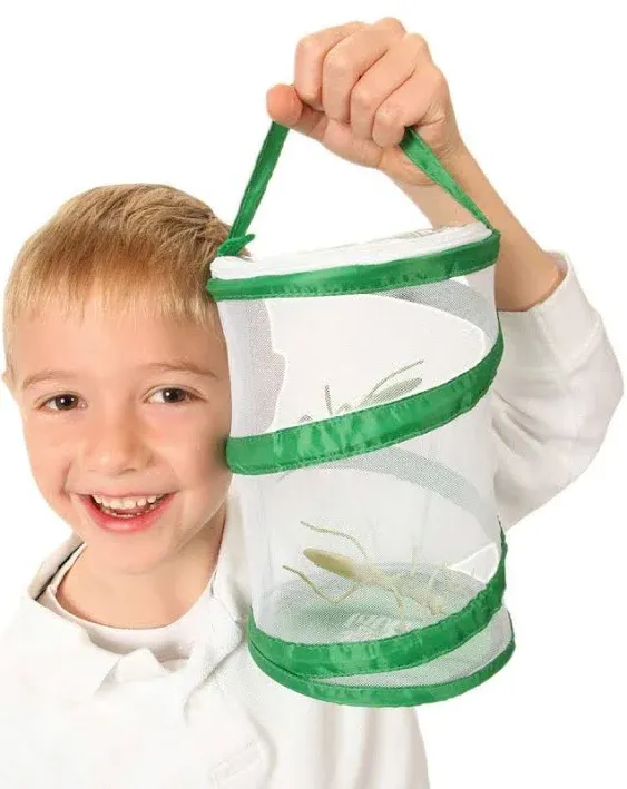 Insect Lore Mini Butterfly Habitat | Clear Mesh, Zipper, 8” Tall | Pop Up Folds Flat | Habitat for Most Insects