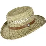 Ascentix Rush Straw Gambler Hat with Wide Brim