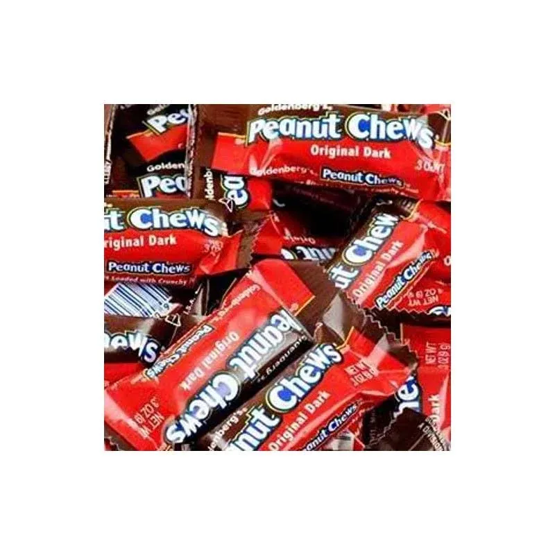 Original Dark Chocolate Goldenberg&#039;s Peanut Chews, 2 Lbs From (Jersey Candy)