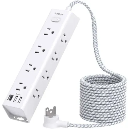 Etokfoks Mountable 12-Outlet Power Strip Surge Protector