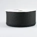 1.5" Royal Canvas Ribbon: Black (10 Yards)