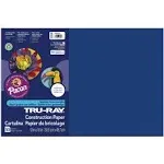 Pacon Tru-Ray Construction Paper, 76 lbs., 12 x 18, Royal Blue, 50