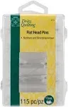 Dritz® White Star Flat Head Pins With Numbers & Directional Arrows, 115ct.