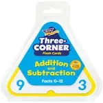 Trend Addition/Subtraction Three-Corner Flash Cards