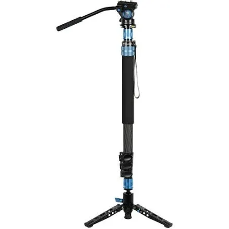 Sirui P-424FL 4-Section Carbon Fiber Monopod with VA-5 Compact Video Head