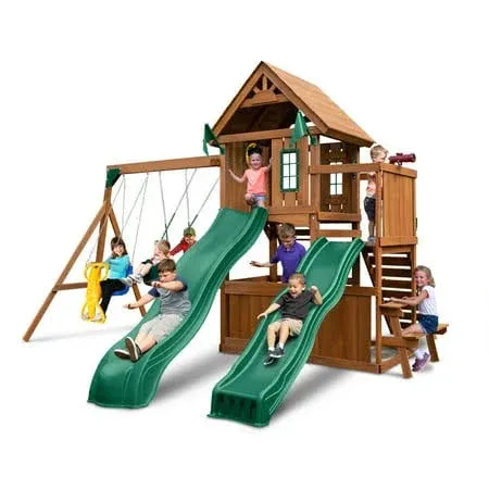 Swing-n-slide Knightsbridge Deluxe Wood Outdoor Swing Set - Kids