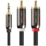 Premium 24K Gold Plated Male to Male Stereo RCA Cable 25FT - High Fidelity Audio