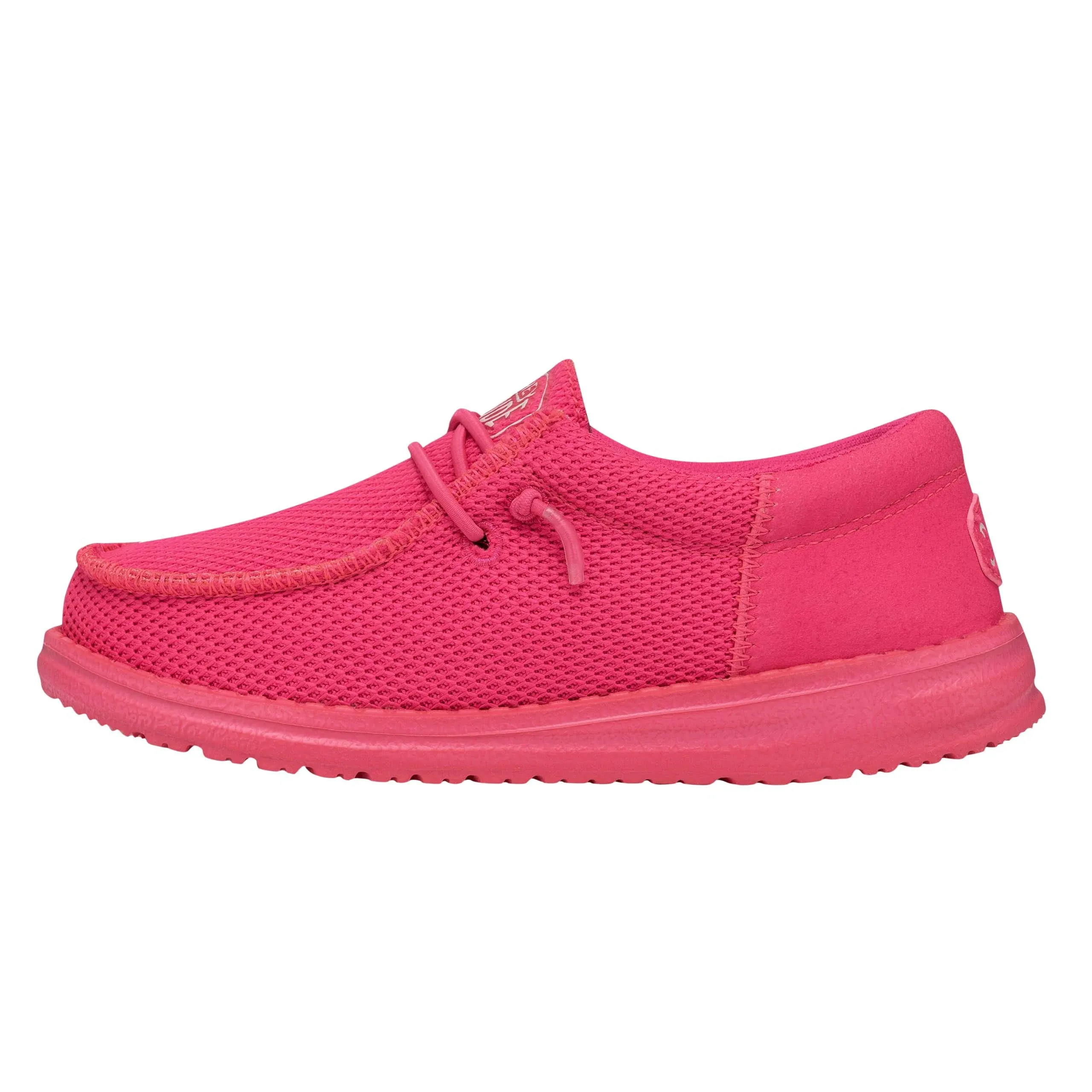 HEYDUDE | Big Kids' Shoes | Wally Youth Funk Mono - Electric Pink | Size 2