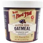 Bob's Red Mill Gluten Free Oatmeal Cup, Blueberry Hazelnut, 2.5 oz, Pack of 8