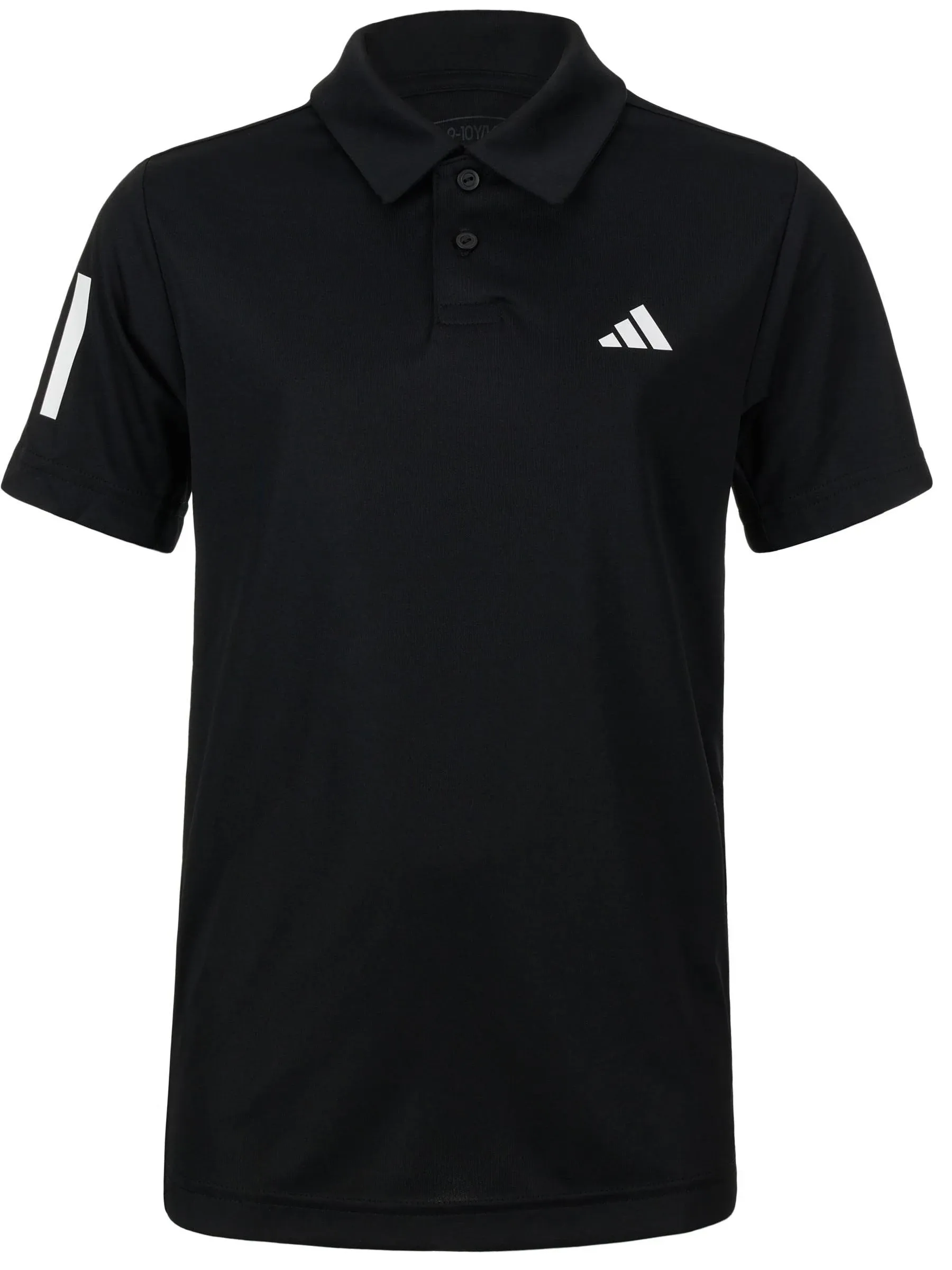 Adidas Boys Club 3-Stripes Tennis Polo (Black)