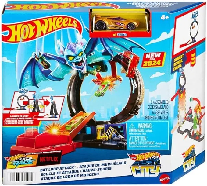 Hot Wheels City Bat Loop Attack Playset