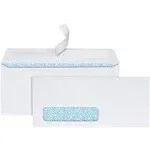 Office Depot® Brand #10 Security Envelopes, Left Window, 4-1/8" x 9-1/2", Clean Seal, White, Box Of 250