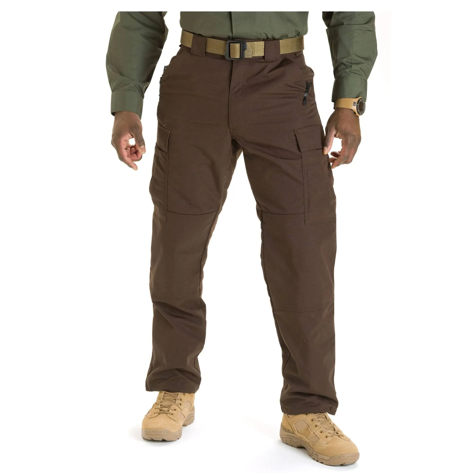 5.11 Tactical Men's Ripstop TDU Pants - Brown - XL - Short