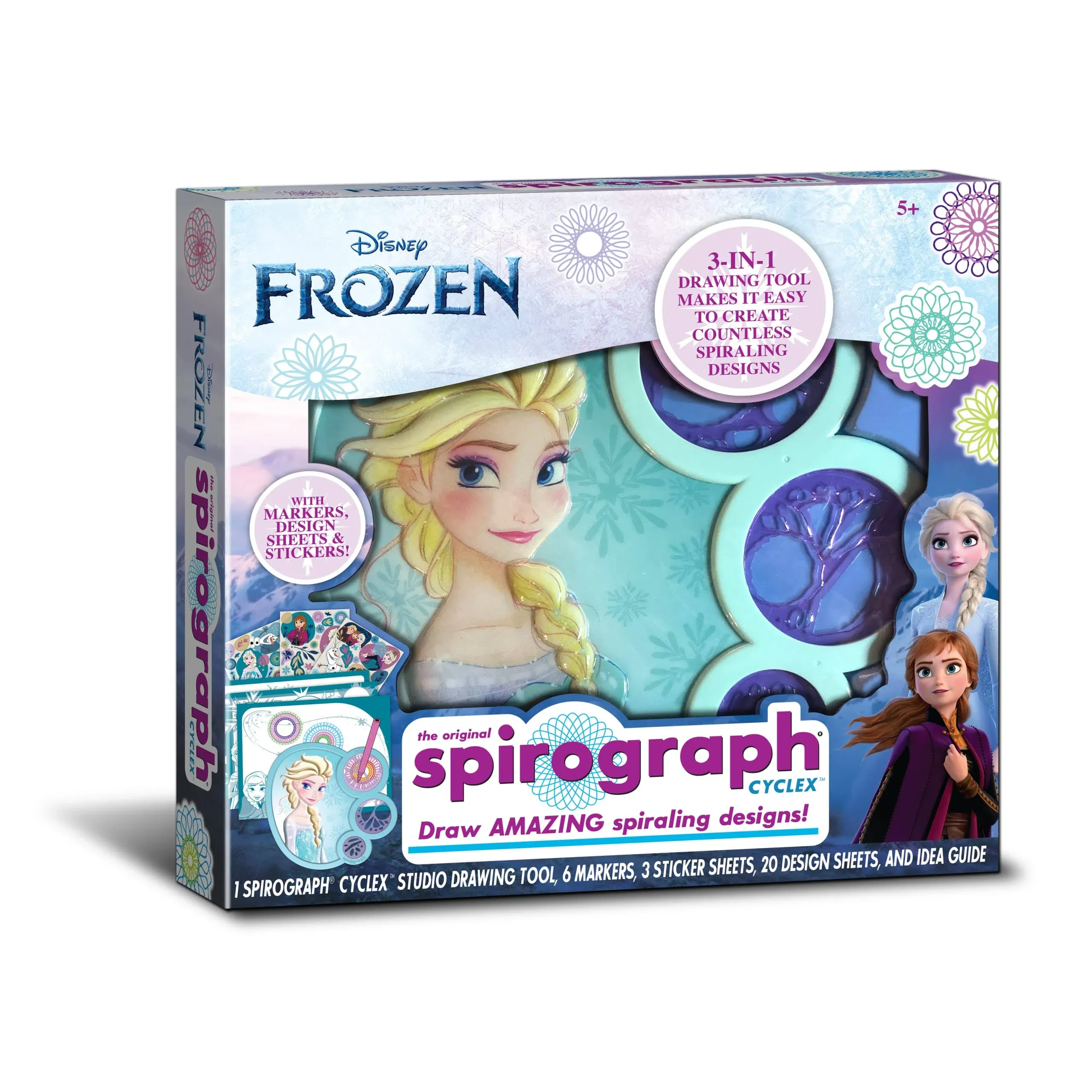 Spirograph Cyclex Studio Elsa - Disney - 3-in-1 Drawing Tool For Ages 5+