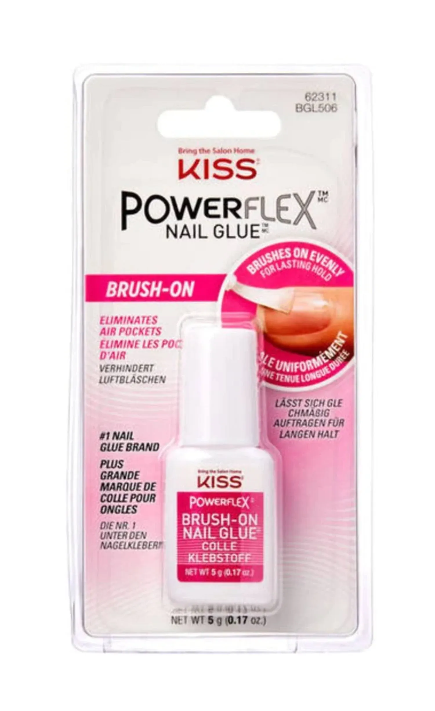 Kiss PowerFlex Nail Glue, Brush-On, Colle Klebstoff - 5 g