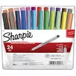 Sharpie Permanent Markers Ultra Fine Point Assorted 24/Set