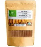 Ceylon Flavors Organic Ceylon Cinnamon Sticks 3.5 oz ( 3 ) True Cinnamon, Premium Grade, Harvested & Packed from A USDA Certified Organic Farm in Sri