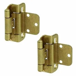 Amerock 3/8" Inset Self-Closing Partial Wrap Champagne Bronze Cabinet Hinge