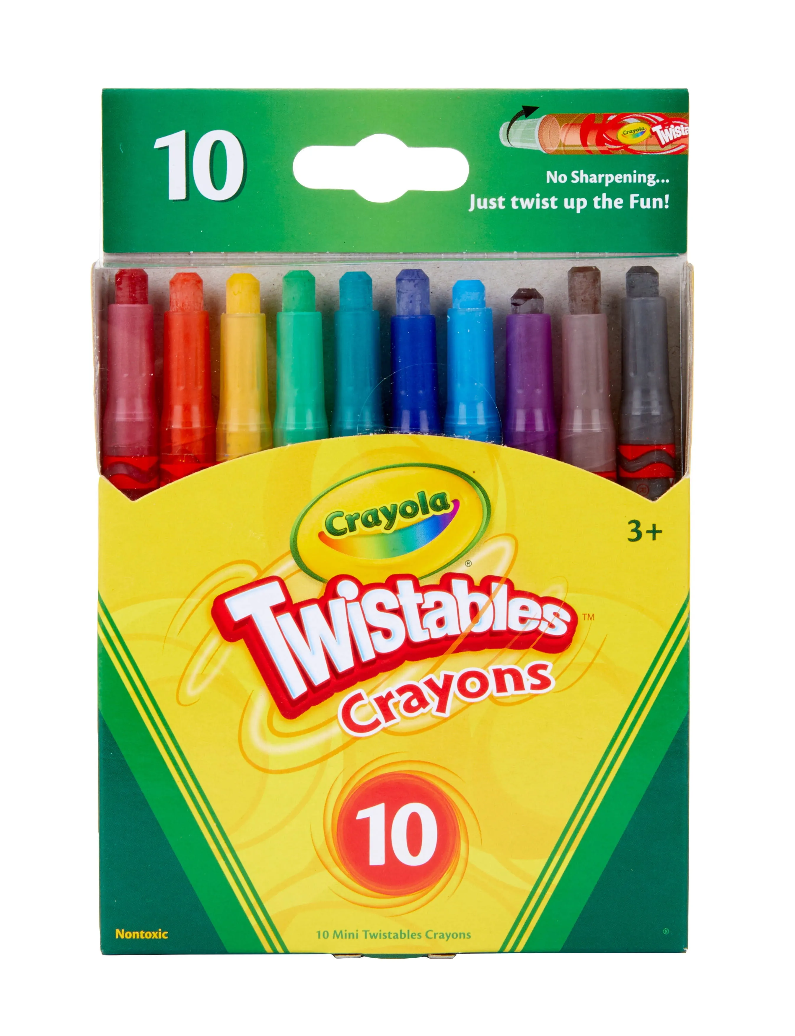 Crayola Mini-Twistables Crayons, 10 Count, Assorted Colors