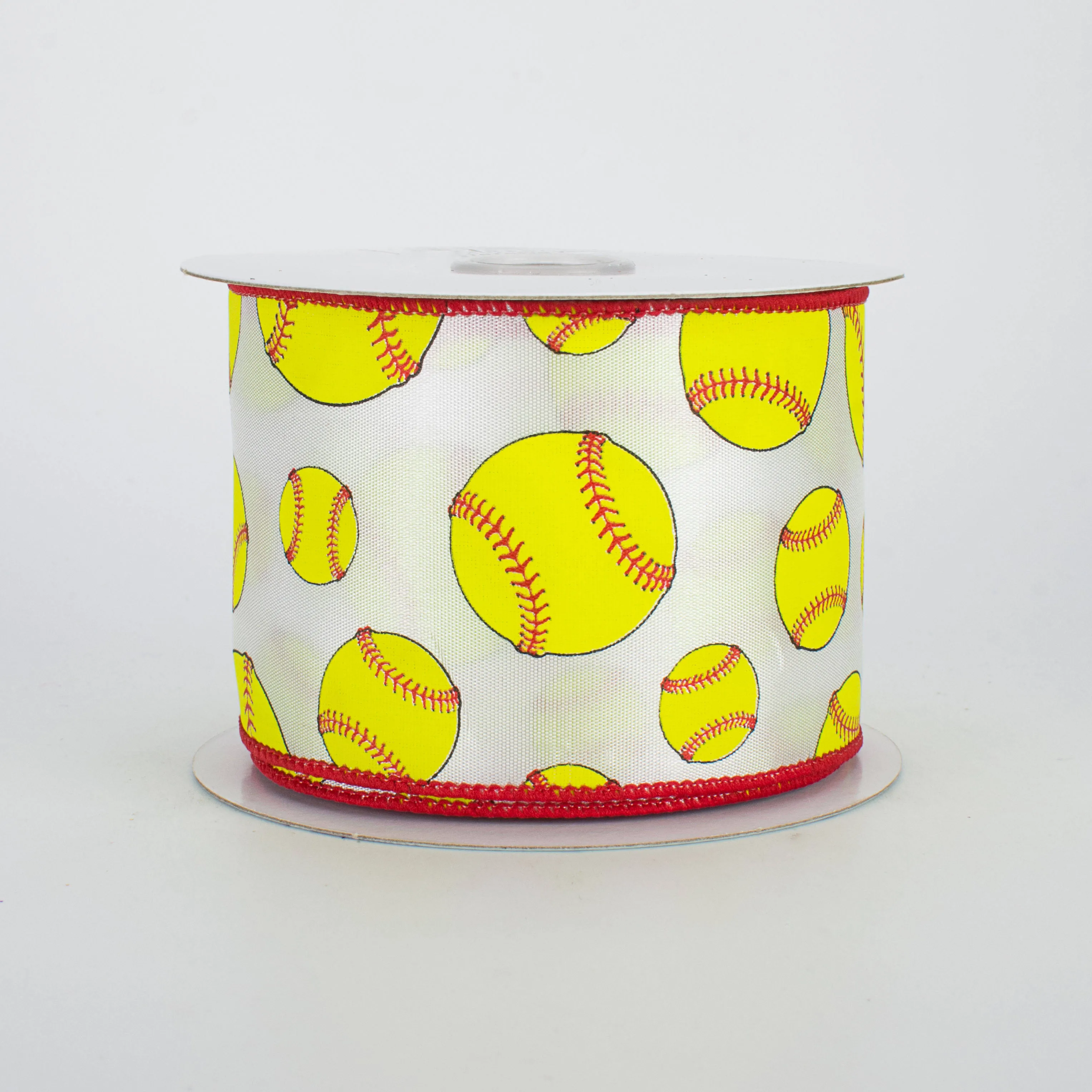 Softball Wired Edge Ribbon - 10 Yards (2.5 inches)