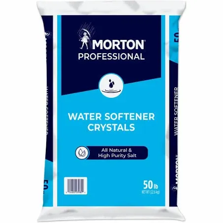 MORTON SALT Water Softener Salt: Pellet, 50 lb, Bag