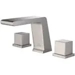 Casainc M1370-BN 8 in Widespread Double Handle Bathroom Faucet in Brushed Nickel