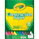 240 Sheets Crayola Construction Paper 10 Colors Bulk Pack for Crafting School