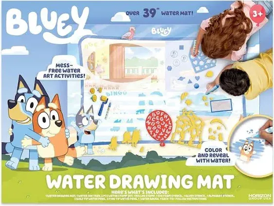 Official Bluey Water Drawing Mat, 39 x 27 Inches Extra Large Large, Multi 