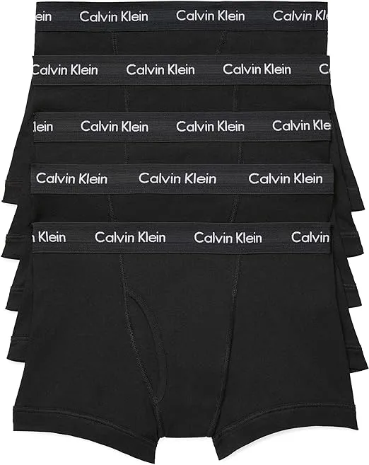 Calvin Klein Men's Cotton Classics 5-Pack Trunk - Black - S