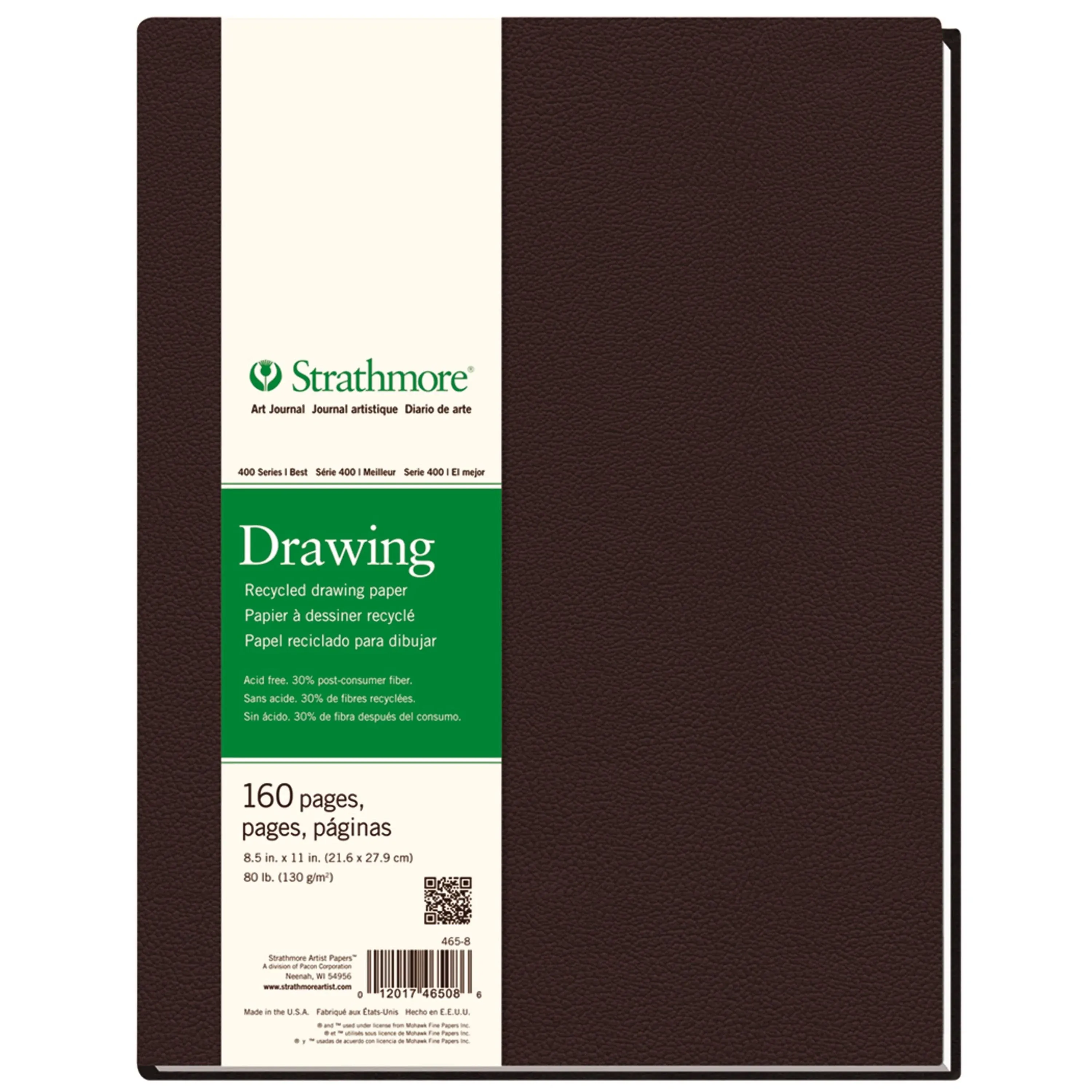 Strathmore Hardbound Drawing Art Journal 400 Series Recycled 8.5" x 11"