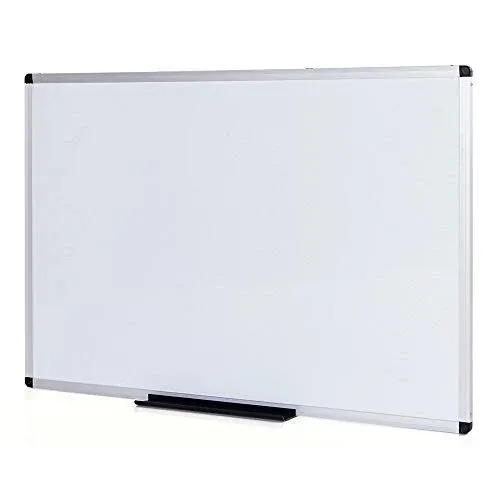 VIZ-PRO Dry Erase Board/Whiteboard, 96 x 48 Inches, Wall Mounted Board for School Office and Home