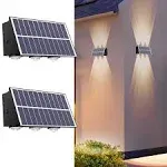 Reinhardt Solar Lights for Outside Fence Outdoor Up and Down Wall Waterproof Dusk to Dawn Porch Decor Garage Yard Deck Gard at MechanicSurplus.com