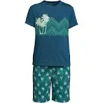 Lands' End Boys Short Sleeve Tee and Shorts Pajama Set