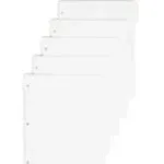 Smead Three-Ring Binder Index Divider 5-Tab 11 x 8.5 White 20 Sets